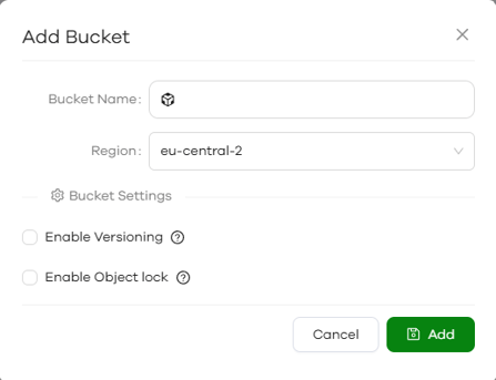 Add Bucket
