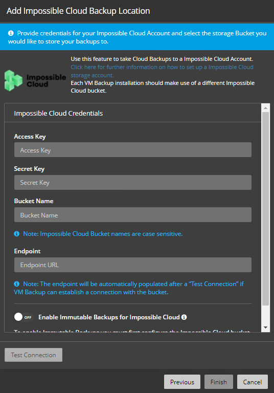 How to Integrate Hornetsecurity VM Backup with Impossible Cloud Storage